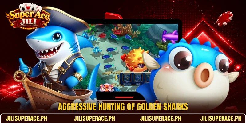 Aggressive hunting of golden sharks Aggressive hunting of golden sharks