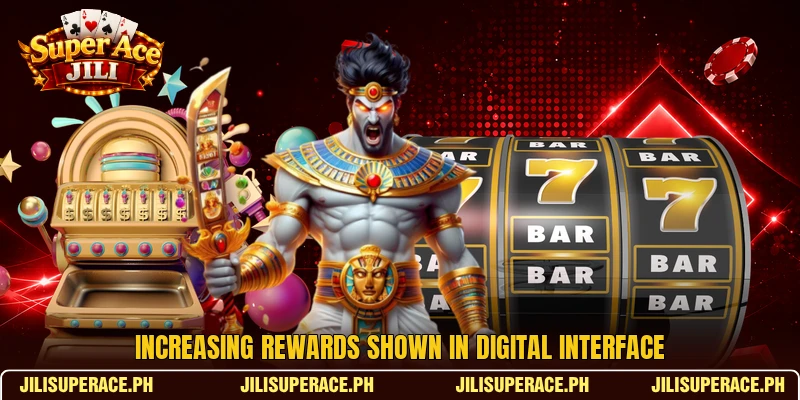 Increasing rewards shown in digital interface Increasing rewards shown in digital interface